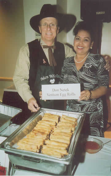 Don Netek with his lovely wife Claire at the Men Who Cook Contest, Deer Park, Texas