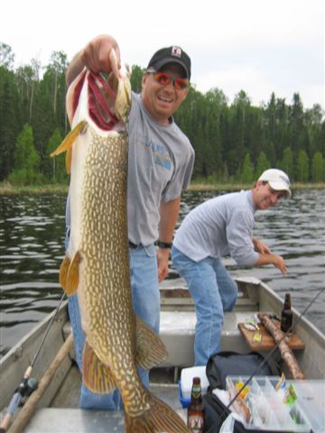 Warren Hawrysh holding a 27lb Northern Pike